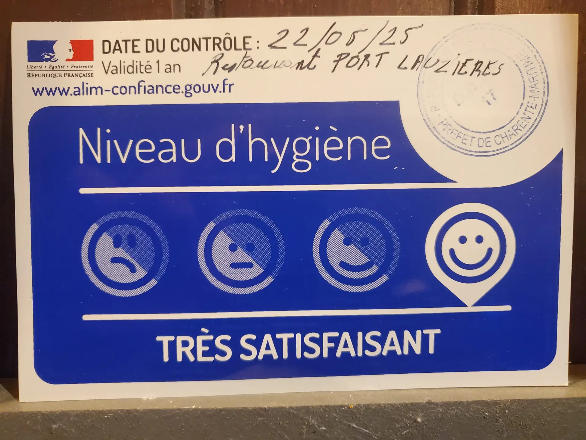 2025 HYGIENE TRES SATISFAISANT