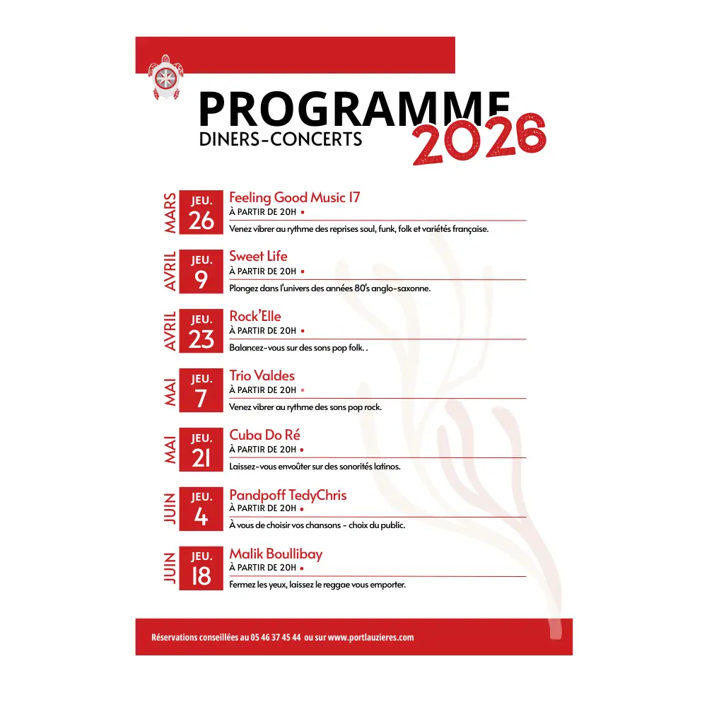 diners concert la rochelle port lauzières